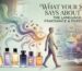 The typography design 'Name of Image & Alt Tag' displayed with line art icons of a perfume bottle and a classical Greek bust on a textured paper background.